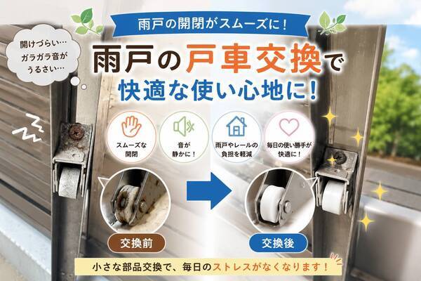 雨戸戸車取替